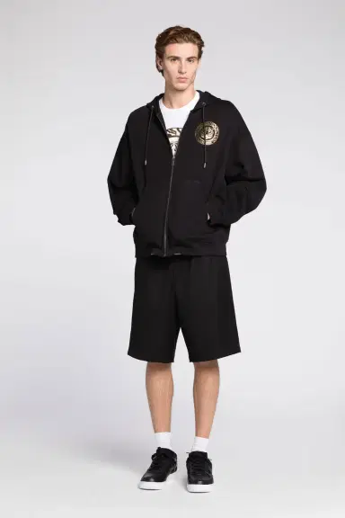 Roberto Cavalli Just Cavalli Logo-Print Zip Cotton Hoodie | Thumbnail 2 Roberto Cavalli Just Cavalli Logo-Print Zip Cotton Hoodie | Thumbnail 2