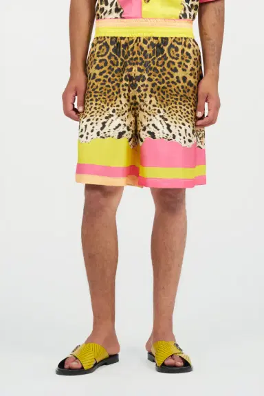 Roberto Cavalli Cavalli Pop Print Silk Bermuda Shorts | Thumbnail 2 Roberto Cavalli Cavalli Pop Print Silk Bermuda Shorts | Thumbnail 2