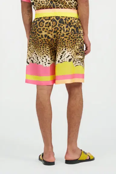 Roberto Cavalli Cavalli Pop Print Silk Bermuda Shorts | Thumbnail 3 Roberto Cavalli Cavalli Pop Print Silk Bermuda Shorts | Thumbnail 3