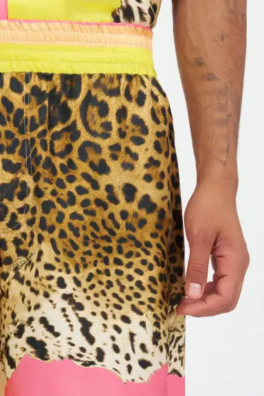 Roberto Cavalli Cavalli Pop Print Silk Bermuda Shorts | Thumbnail 5 Roberto Cavalli Cavalli Pop Print Silk Bermuda Shorts | Thumbnail 5