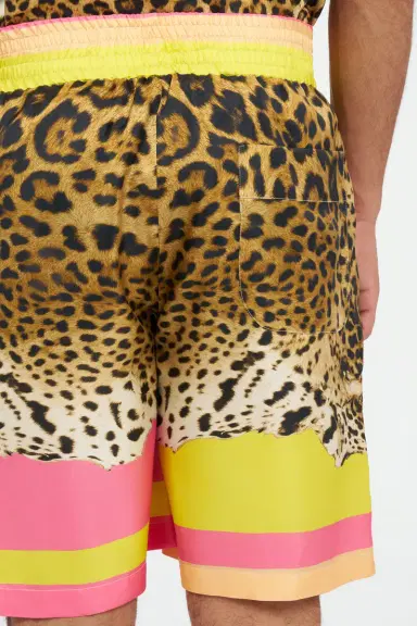 Roberto Cavalli Cavalli Pop Print Silk Bermuda Shorts | Thumbnail 6 Roberto Cavalli Cavalli Pop Print Silk Bermuda Shorts | Thumbnail 6