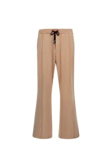 Roberto Cavalli Beige Flared Trousers With Side Bands | Thumbnail 1 Roberto Cavalli Beige Flared Trousers With Side Bands | Thumbnail 1