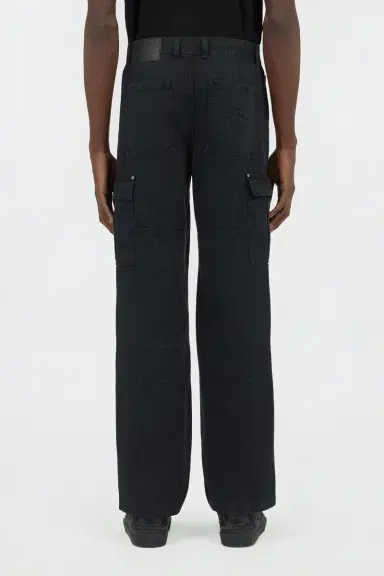 Roberto Cavalli Black Cotton Cargo Trousers | Thumbnail 3 Roberto Cavalli Black Cotton Cargo Trousers | Thumbnail 3