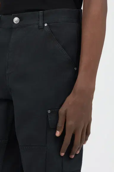 Roberto Cavalli Black Cotton Cargo Trousers | Thumbnail 4 Roberto Cavalli Black Cotton Cargo Trousers | Thumbnail 4