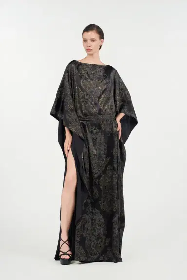 Roberto Cavalli Ornamental Black Print Dress | Thumbnail 7 Roberto Cavalli Ornamental Black Print Dress | Thumbnail 7