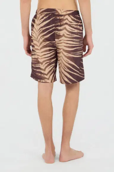 Roberto Cavalli Natural Barb Print Bermuda Swim Shorts | Thumbnail 3 Roberto Cavalli Natural Barb Print Bermuda Swim Shorts | Thumbnail 3