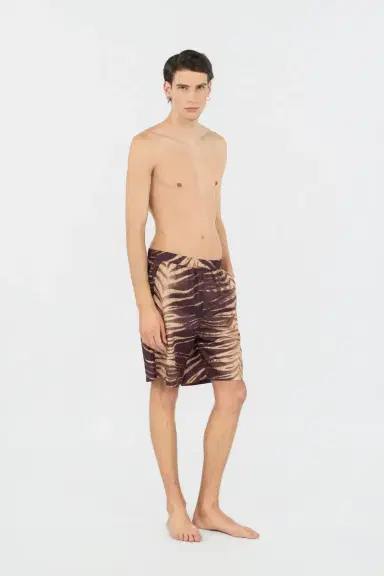 Roberto Cavalli Natural Barb Print Bermuda Swim Shorts | Thumbnail 6 Roberto Cavalli Natural Barb Print Bermuda Swim Shorts | Thumbnail 6