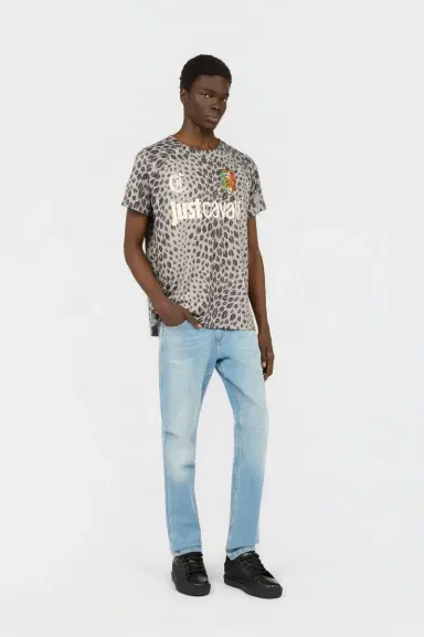 Roberto Cavalli The Jaguar Kiss Print T-Shirt | Thumbnail 6 Roberto Cavalli The Jaguar Kiss Print T-Shirt | Thumbnail 6