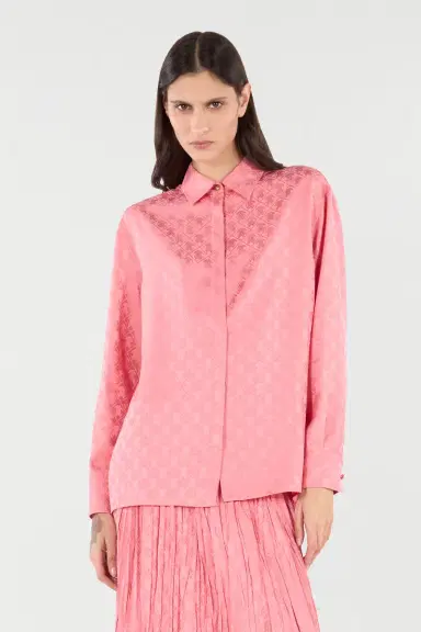 Roberto Cavalli Shirt-Blend Shirt With Mirror Snake Monogram Print | Thumbnail 2 Roberto Cavalli Shirt-Blend Shirt With Mirror Snake Monogram Print | Thumbnail 2