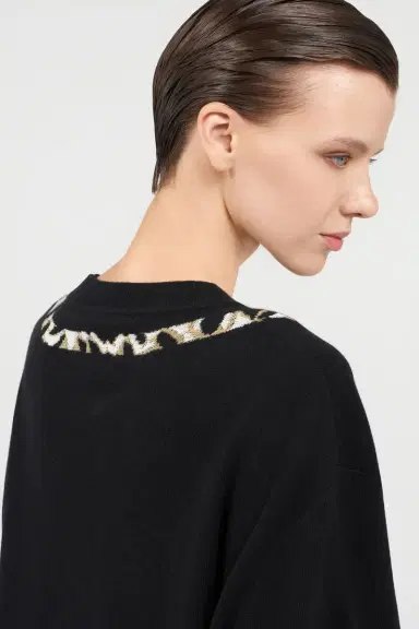 Roberto Cavalli Wool Sweater with Tiger Motif | Thumbnail 6 Roberto Cavalli Wool Sweater with Tiger Motif | Thumbnail 6