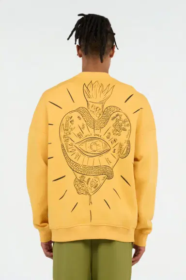 Roberto Cavalli Tattoo Heart Print Sweatshirt | Thumbnail 3 Roberto Cavalli Tattoo Heart Print Sweatshirt | Thumbnail 3