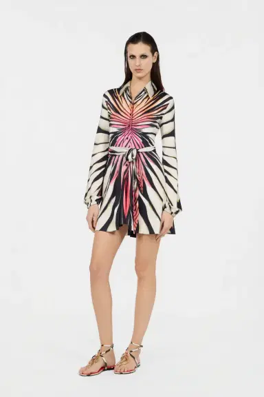 Roberto Cavalli Ray Of Paradise Print Mini Dress | Thumbnail 2 Roberto Cavalli Ray Of Paradise Print Mini Dress | Thumbnail 2