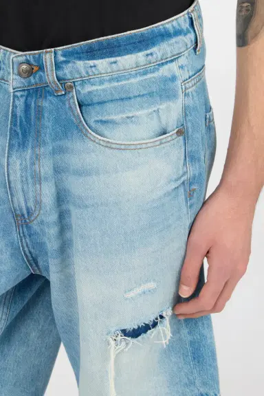 Roberto Cavalli Blue Denim Bermuda Shorts | Thumbnail 4 Roberto Cavalli Blue Denim Bermuda Shorts | Thumbnail 4