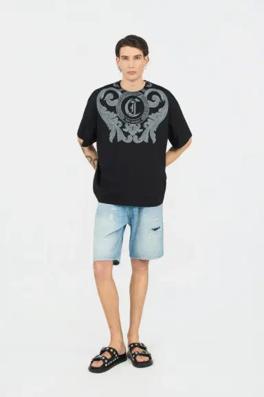Roberto Cavalli Blue Denim Bermuda Shorts | Thumbnail 6 Roberto Cavalli Blue Denim Bermuda Shorts | Thumbnail 6