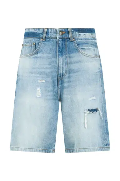 Roberto Cavalli Blue Denim Bermuda Shorts | Thumbnail 1 Roberto Cavalli Blue Denim Bermuda Shorts | Thumbnail 1