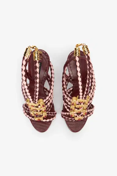 Roberto Cavalli Red And White Sandals With Jewel Details | Thumbnail 5 Roberto Cavalli Red And White Sandals With Jewel Details | Thumbnail 5