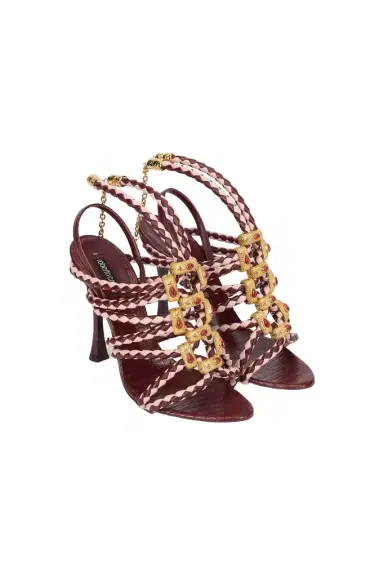Roberto Cavalli Red And White Sandals With Jewel Details | Thumbnail 1 Roberto Cavalli Red And White Sandals With Jewel Details | Thumbnail 1