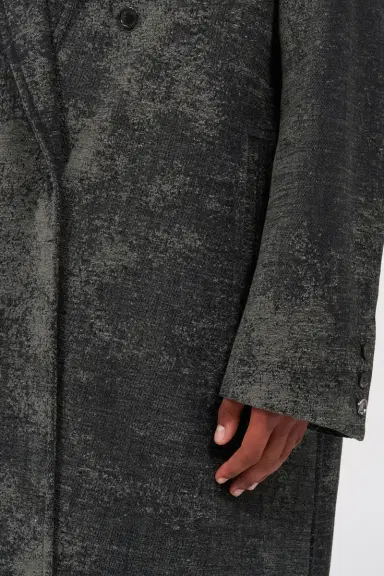 Roberto Cavalli Double-Breasted Coat with Distressed Effect | Thumbnail 5 Roberto Cavalli Double-Breasted Coat with Distressed Effect | Thumbnail 5