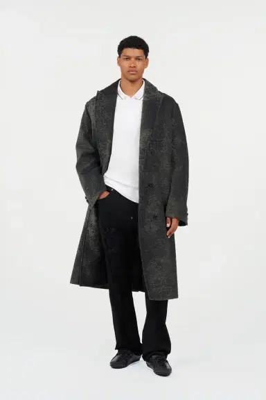 Roberto Cavalli Double-Breasted Coat with Distressed Effect | Thumbnail 7 Roberto Cavalli Double-Breasted Coat with Distressed Effect | Thumbnail 7