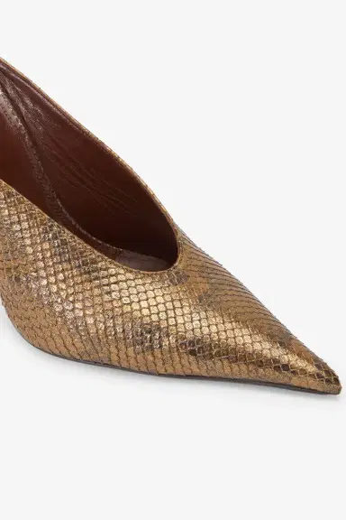 Roberto Cavalli Mules with Gold Python Snake Motif | Thumbnail 5 Roberto Cavalli Mules with Gold Python Snake Motif | Thumbnail 5