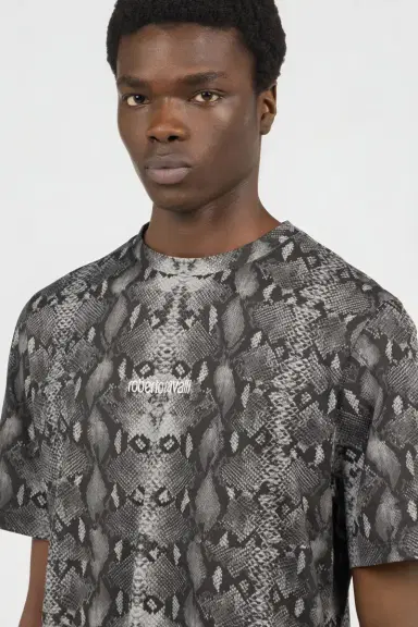 Roberto Cavalli Python Print T-Shirt | Thumbnail 4 Roberto Cavalli Python Print T-Shirt | Thumbnail 4