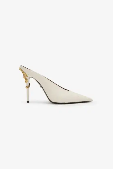 Roberto Cavalli White Serpentine Sabots | Thumbnail 2 Roberto Cavalli White Serpentine Sabots | Thumbnail 2