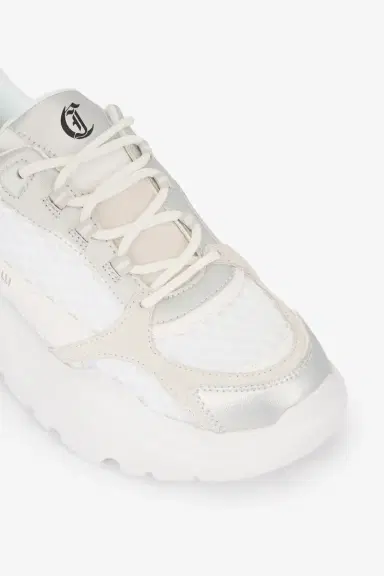 Roberto Cavalli White Chunky Sneakers With Leather Inserts | Thumbnail 4 Roberto Cavalli White Chunky Sneakers With Leather Inserts | Thumbnail 4