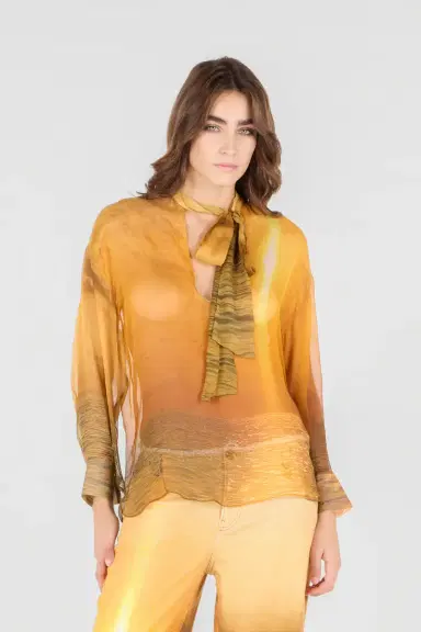 Roberto Cavalli Sunset Print Silk Shirt | Thumbnail 2 Roberto Cavalli Sunset Print Silk Shirt | Thumbnail 2