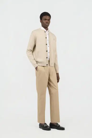 Roberto Cavalli Beige Cardigan With Embroidered Monogram RC | Thumbnail 6 Roberto Cavalli Beige Cardigan With Embroidered Monogram RC | Thumbnail 6