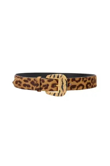 Roberto Cavalli Leopard Belt With Bejeweled Buckle | Thumbnail 1 Roberto Cavalli Leopard Belt With Bejeweled Buckle | Thumbnail 1