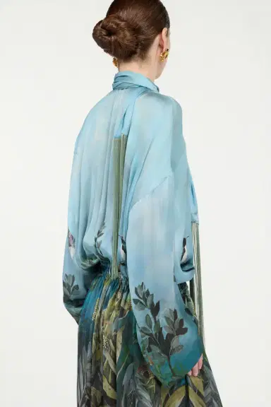 Roberto Cavalli Silk Dress With Eden Print | Thumbnail 5 Roberto Cavalli Silk Dress With Eden Print | Thumbnail 5