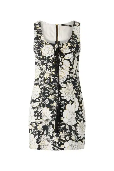 Roberto Cavalli Mini Dress With All-Over Floral Print | Thumbnail 1 Roberto Cavalli Mini Dress With All-Over Floral Print | Thumbnail 1