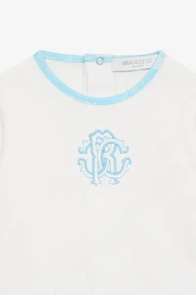 Roberto Cavalli Monogram RC And Logo Hat, Bib And Romper Suit Set | Thumbnail 4 Roberto Cavalli Monogram RC And Logo Hat, Bib And Romper Suit Set | Thumbnail 4