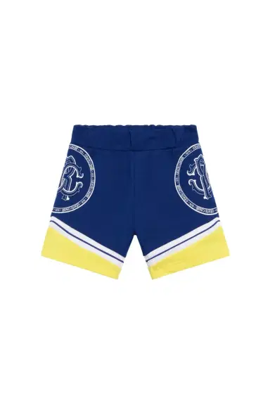 Roberto Cavalli Color-Block Shorts With Monogram RC | Thumbnail 1 Roberto Cavalli Color-Block Shorts With Monogram RC | Thumbnail 1