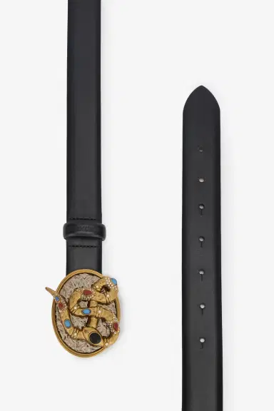 Roberto Cavalli Slim Belt With Snake Buckle | Thumbnail 2 Roberto Cavalli Slim Belt With Snake Buckle | Thumbnail 2