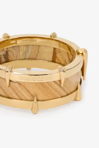 Roberto Cavalli Gold-Tone Bracelet With Semiprecious Stone And Spikes | Thumbnail 5 Roberto Cavalli Gold-Tone Bracelet With Semiprecious Stone And Spikes | Thumbnail 5
