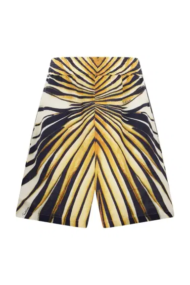 Roberto Cavalli Ray Of Gold Print Linen Bermuda | Thumbnail 1 Roberto Cavalli Ray Of Gold Print Linen Bermuda | Thumbnail 1