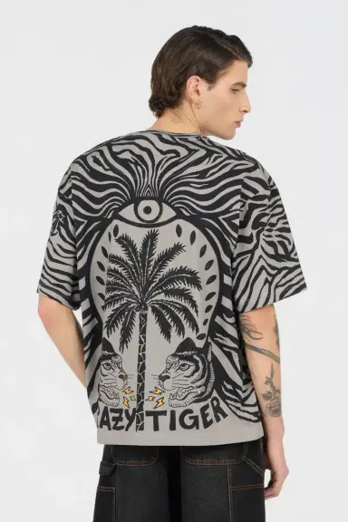Roberto Cavalli Natural Barb Black Print T-shirt | Thumbnail 3 Roberto Cavalli Natural Barb Black Print T-shirt | Thumbnail 3