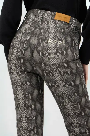 Roberto Cavalli Python Print Jeans | Thumbnail 5 Roberto Cavalli Python Print Jeans | Thumbnail 5
