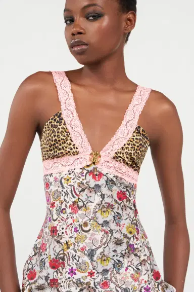 Roberto Cavalli Florentine Flowers Print Mini Dress | Thumbnail 5 Roberto Cavalli Florentine Flowers Print Mini Dress | Thumbnail 5