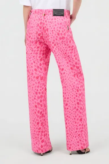 Roberto Cavalli The Jaguar Kiss Pink Print Jeans | Thumbnail 3 Roberto Cavalli The Jaguar Kiss Pink Print Jeans | Thumbnail 3