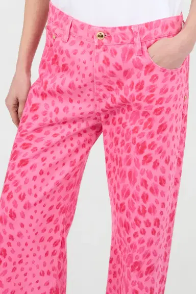 Roberto Cavalli The Jaguar Kiss Pink Print Jeans | Thumbnail 4 Roberto Cavalli The Jaguar Kiss Pink Print Jeans | Thumbnail 4