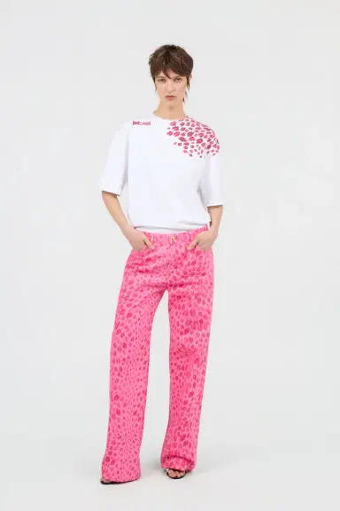 Roberto Cavalli The Jaguar Kiss Pink Print Jeans | Thumbnail 6 Roberto Cavalli The Jaguar Kiss Pink Print Jeans | Thumbnail 6