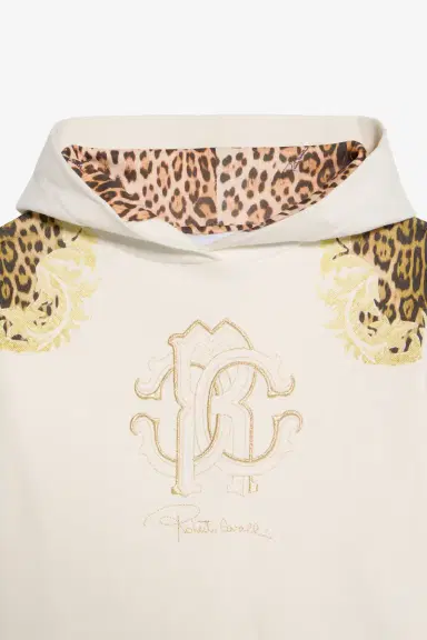 Roberto Cavalli Leopard And Baroque Print Sweatshirt Dress | Thumbnail 4 Roberto Cavalli Leopard And Baroque Print Sweatshirt Dress | Thumbnail 4