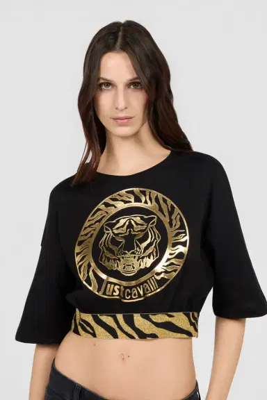 Roberto Cavalli Black T-Shirt | Thumbnail 4 Roberto Cavalli Black T-Shirt | Thumbnail 4