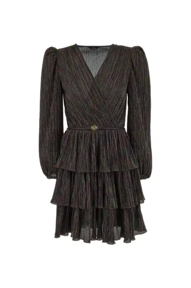 Roberto Cavalli Midi Dress with Flounces | Thumbnail 1 Roberto Cavalli Midi Dress with Flounces | Thumbnail 1
