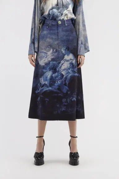 Roberto Cavalli Skirt with Denim Wild Leda print | Thumbnail 2 Roberto Cavalli Skirt with Denim Wild Leda print | Thumbnail 2