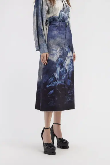 Roberto Cavalli Skirt with Denim Wild Leda print | Thumbnail 4 Roberto Cavalli Skirt with Denim Wild Leda print | Thumbnail 4