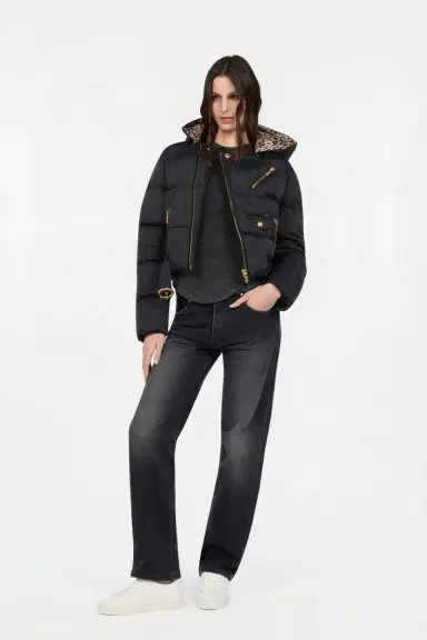 Roberto Cavalli Black Puffer Jacket with Belt | Thumbnail 6 Roberto Cavalli Black Puffer Jacket with Belt | Thumbnail 6