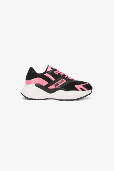Roberto Cavalli Pink And Black Chunky Sneakers | Thumbnail 2 Roberto Cavalli Pink And Black Chunky Sneakers | Thumbnail 2